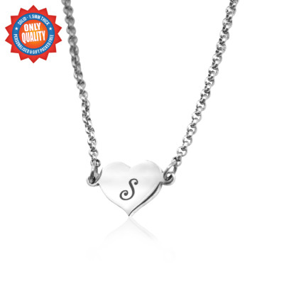 Personalized Precious Heart - Sterling Silver - Handmade By AOL Special