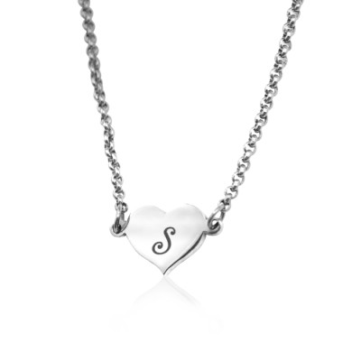Personalized Precious Heart - Sterling Silver - Handmade By AOL Special