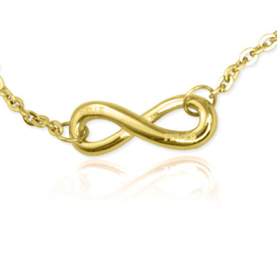 Personalized Classic Infinity Bracelet/Anklet - 18ct Gold Plated - Handmade By AOL Special