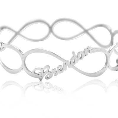 Personalized Endless Single Infinity Bangle - Handmade By AOL Special