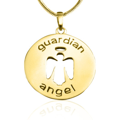 Personalized Guardian Angel Necklace 1 - 18ct Gold Plated - Handmade By AOL Special