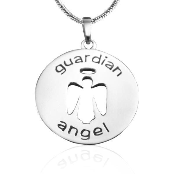 Personalized Guardian Angel Necklace 1 - Sterling Silver - Handmade By AOL Special