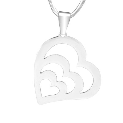 Personalized Hearts of Love Necklace - Sterling Silver - Handmade By AOL Special