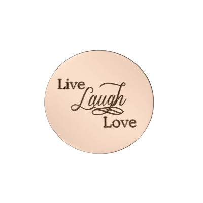 Personalized Live Laugh Love Disc - Dream Locket - Handmade By AOL Special
