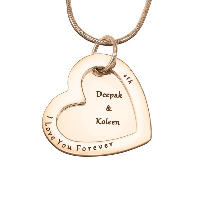 Personalized Love Forever Necklace - 18ct Rose Gold Plated - Handmade By AOL Special