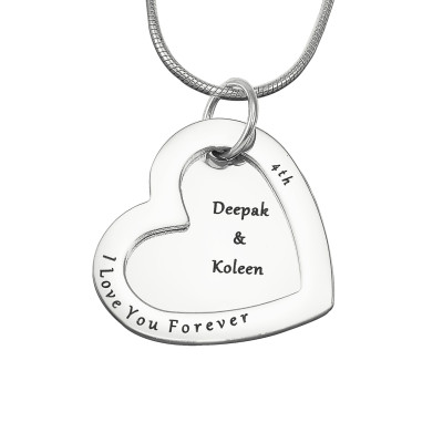 Personalized Love Forever Necklace - sterling Silver - Handmade By AOL Special