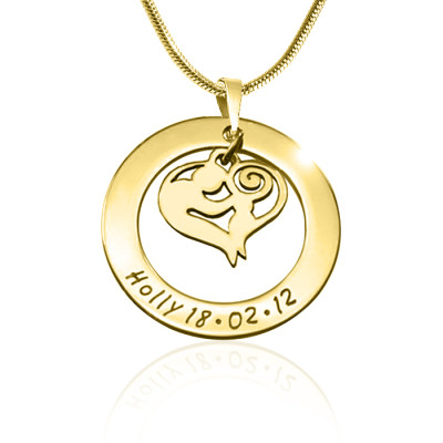 Personalized Mothers Love Necklace - 18ct Gold Plated - Handmade By AOL Special