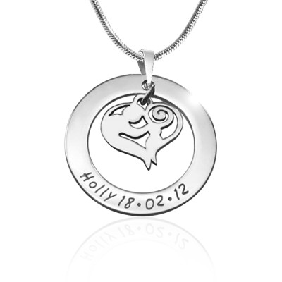 Personalized Mothers Love Necklace - Sterling Silver - Handmade By AOL Special