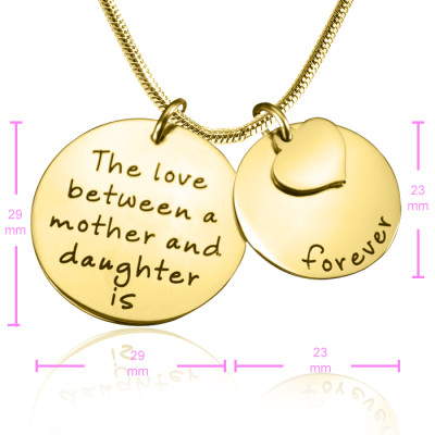 Personalized Mother Forever Necklace - 18ct Gold Plated - Handmade By AOL Special