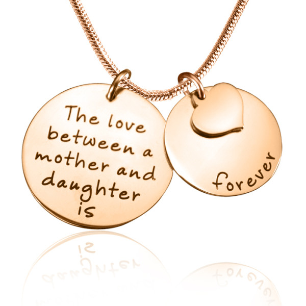 Personalized Mother Forever Necklace - 18ct Rose Gold Plated - Handmade By AOL Special