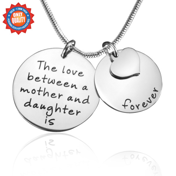 Personalized Mother Forever Necklace - Silver - Handmade By AOL Special