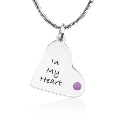 Personalized Mothers Heart Pendant Necklace Set - Handmade By AOL Special