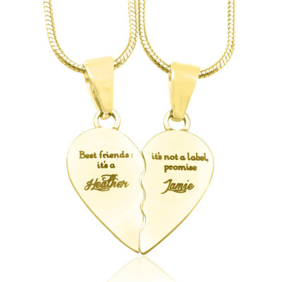 Personalized My Bestie Two Personalized Sterling Silver Necklaces - Handmade By AOL Special