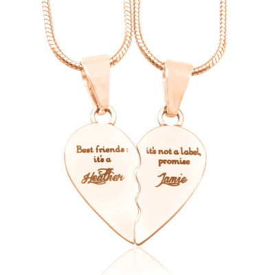 Personalized My Bestie Two Personalized Sterling Silver Necklaces - Handmade By AOL Special