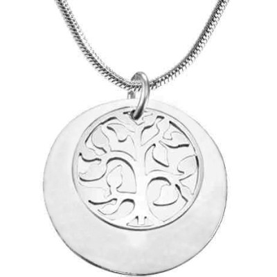 Personalized My Family Tree Single Disc - Sterling Silver - Handmade By AOL Special