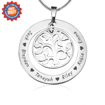Personalized My Family Tree Necklace - Sterling Silver - Handmade By AOL Special
