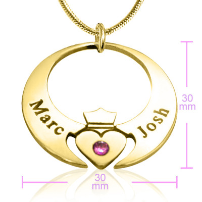 Personalized Queen of My Heart Necklace - 18ct Gold Plated - Handmade By AOL Special