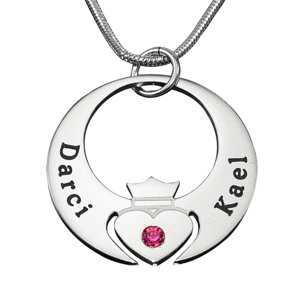 Personalized Queen of My Heart Necklace - Sterling Silver - Handmade By AOL Special