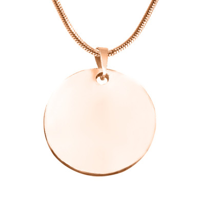 Personalized Swirls of Time Disc Necklace - 18ct Rose Gold Plated - Handmade By AOL Special