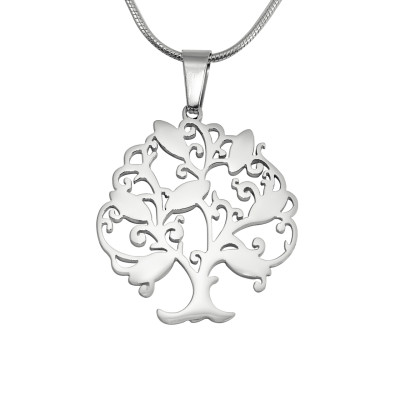 Personalized Tree of My Life Necklace 7 - Sterling Silver - Handmade By AOL Special