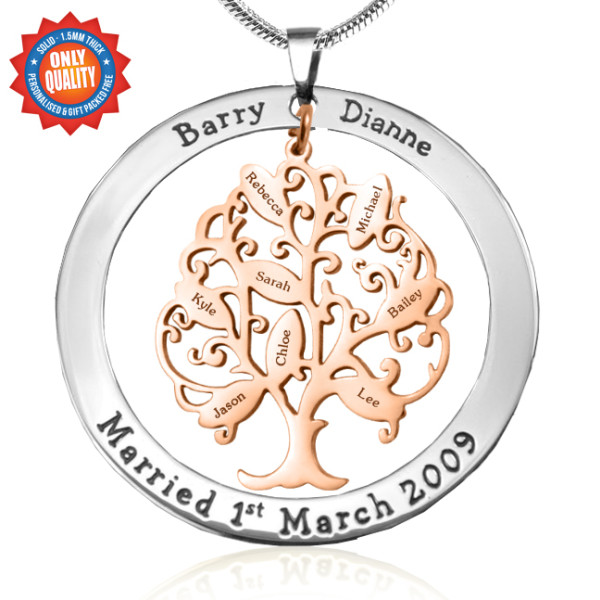Personalized Tree of My Life Washer 8 - Two Tone - Rose Gold Tree - Handmade By AOL Special