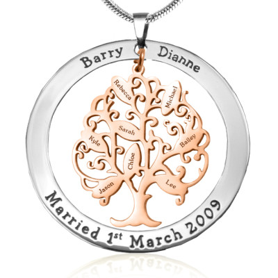 Personalized Tree of My Life Washer 8 - Two Tone - Rose Gold Tree - Handmade By AOL Special