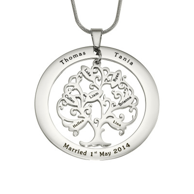 Personalized Tree of My Life Washer 7 - Sterling Silver - Handmade By AOL Special