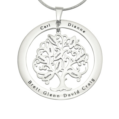 Personalized Tree of My Life Washer 9 - Sterling Silver - Handmade By AOL Special
