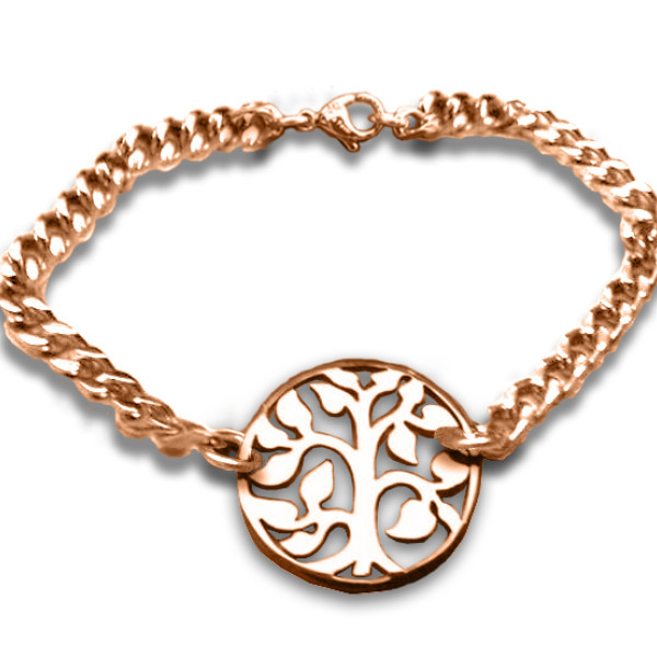 Personalized Tree Bracelet/Anklet - 18ct Rose Gold Plated - Handmade By AOL Special