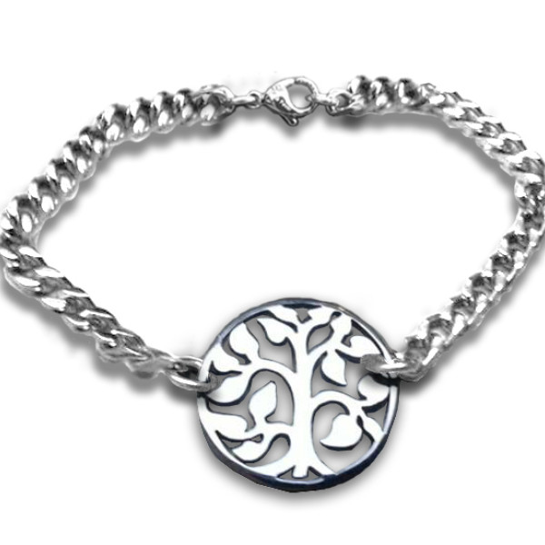 Personalized Tree Bracelet - Sterling Silver - Handmade By AOL Special