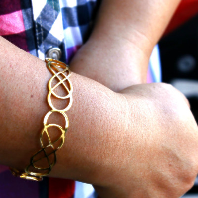 Personalized Endless Double Infinity Bangles - Handmade By AOL Special