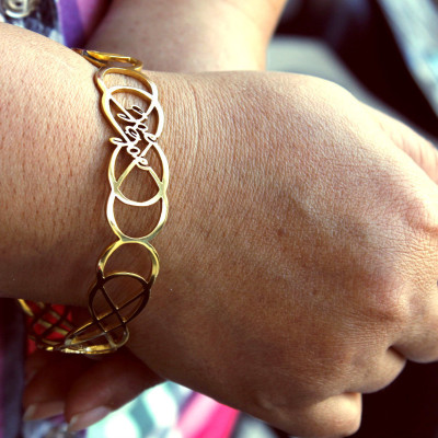 Personalized Endless Double Infinity Bangles - Handmade By AOL Special