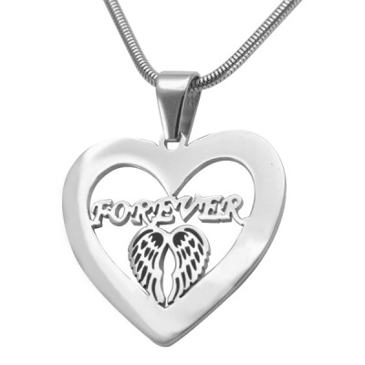 Personalized Angel in My Heart Necklace - Sterling Silver - Handmade By AOL Special