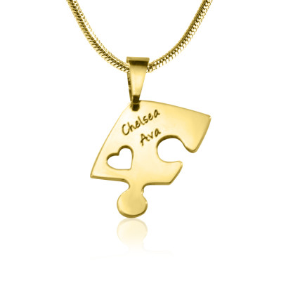 Personalized Triple Heart Puzzle - Three Personalized Necklaces - Handmade By AOL Special
