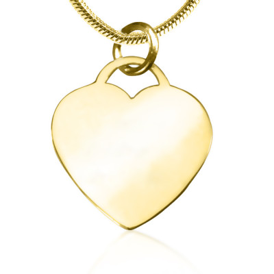 Personalized Forever in My Heart Necklace - 18ct Gold Plated - Handmade By AOL Special