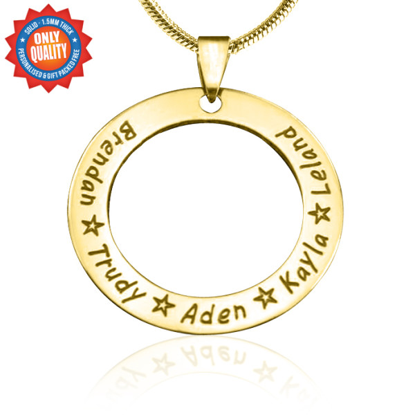 Personalized Circle of Trust Necklace - 18ct Gold Plated - Handmade By AOL Special