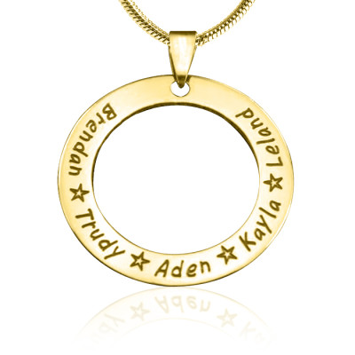 Personalized Circle of Trust Necklace - 18ct Gold Plated - Handmade By AOL Special