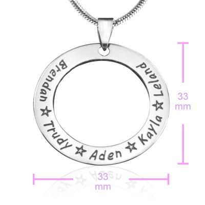 Personalized Circle of Trust Necklace - Sterling Silver - Handmade By AOL Special