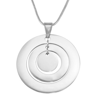 Personalized Circles of Love Necklace - Silver - Handmade By AOL Special