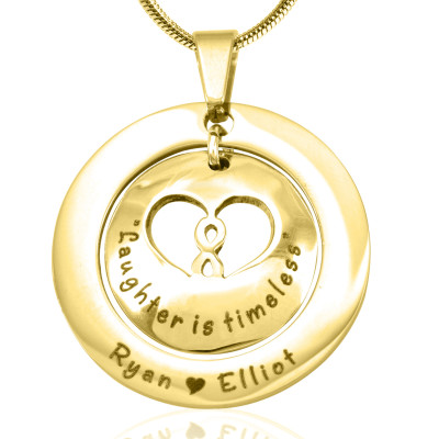 Personalized Infinity Dome Necklace - 18ct Gold Plated - Handmade By AOL Special