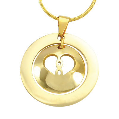 Personalized Infinity Dome Necklace - 18ct Gold Plated - Handmade By AOL Special