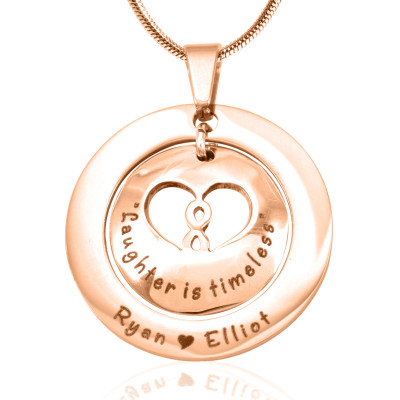 Personalized Infinity Dome Necklace - 18ct Rose Gold Plated - Handmade By AOL Special