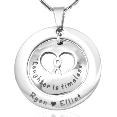 Personalized Infinity Dome Necklace - Sterling Silver - Handmade By AOL Special