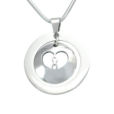 Personalized Infinity Dome Necklace - Sterling Silver - Handmade By AOL Special