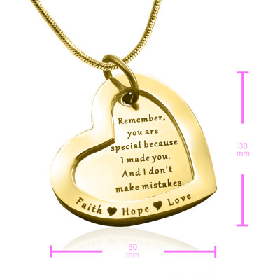 Personalized Love Forever Necklace - 18ct Gold Plated - Handmade By AOL Special