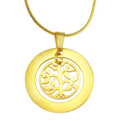 Personalized My Family Tree Necklace - 18ct Gold Plated - Handmade By AOL Special