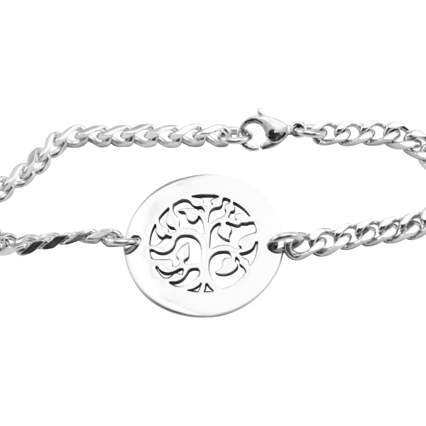 Personalized My Tree Bracelet/Anklet - Sterling Silver - Handmade By AOL Special