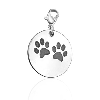 Personalized Paw Prints Charm - Handmade By AOL Special
