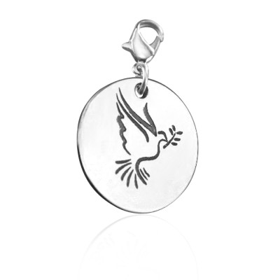 Personalized Peaceful Dove Charm - Handmade By AOL Special