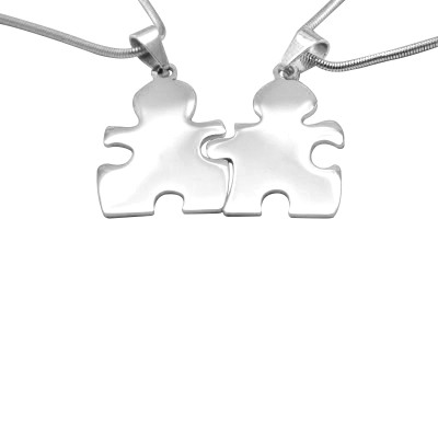 Personalized Puzzle Necklace - Sterling Silver - Handmade By AOL Special